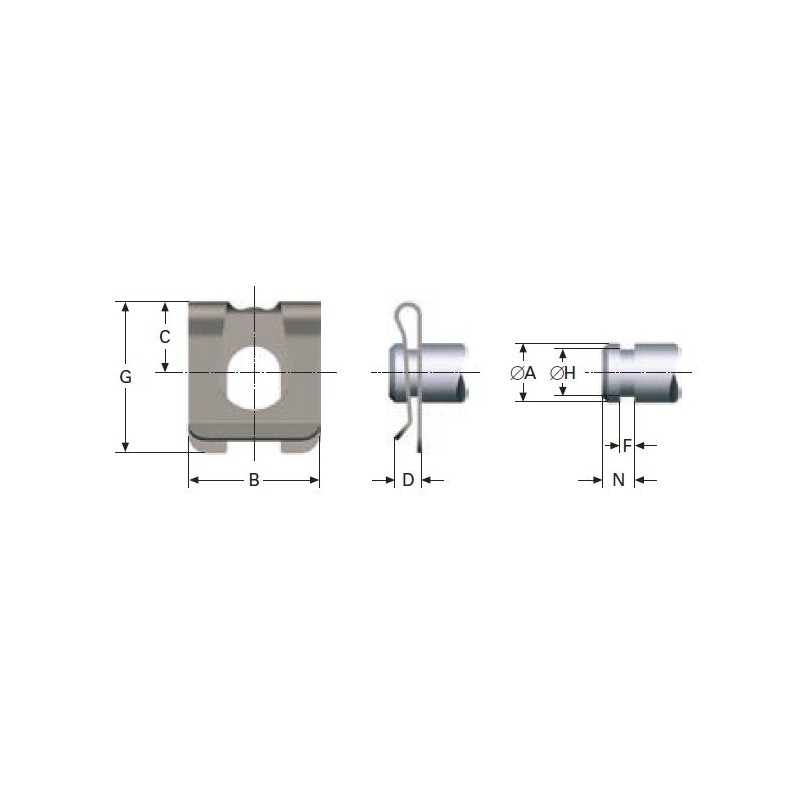 CLIP FIJACION TIPO SLM M19LE9374