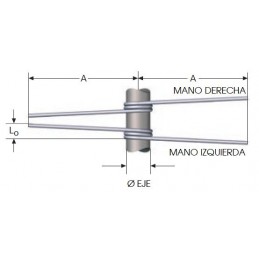 Muelle torsion s/DIN 2089 M06LE8313