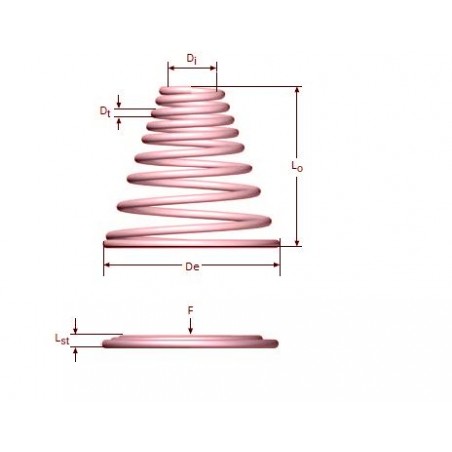 Conical compression spring M03LE1317