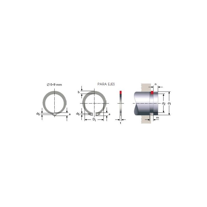 ANILLO DE RETENCION DIN 471 PARA EJES M27LE7819