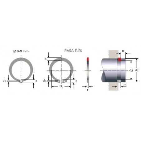 ANILLO DE RETENCION DIN 471 PARA EJES M27LE7852