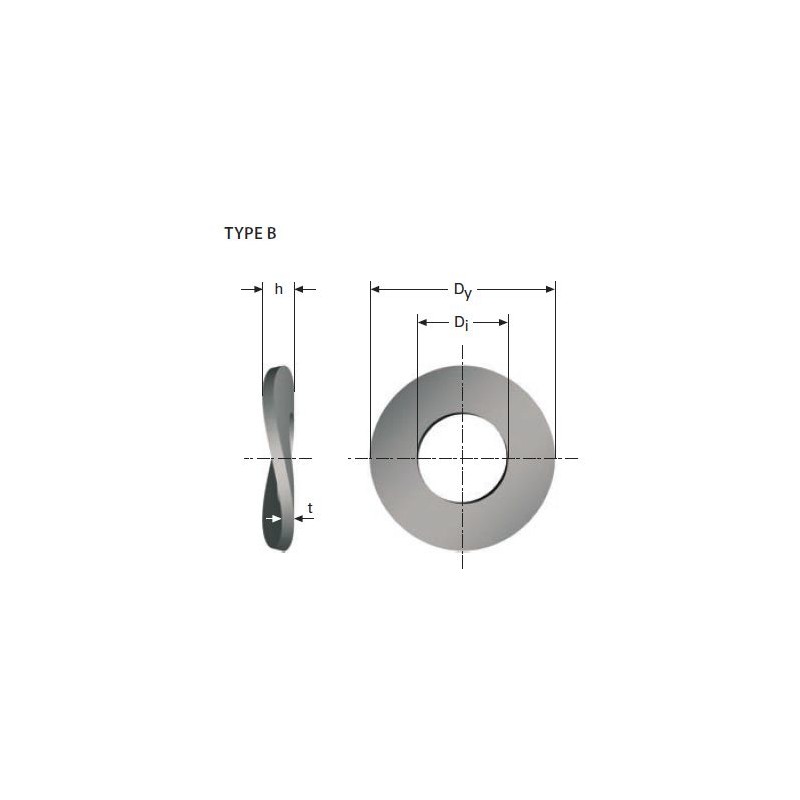 ARANDELA CURVA DIN 137 TIPO B M30LE877