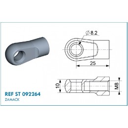 Terminal de ojal de Ø8.2...
