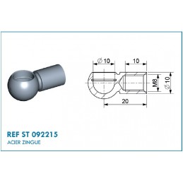 Terminal de rótula de Ø10...