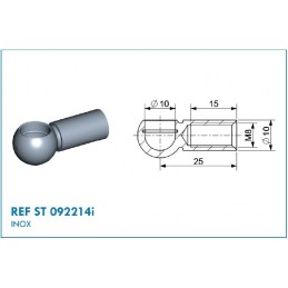 Terminal de rótula de Ø10...